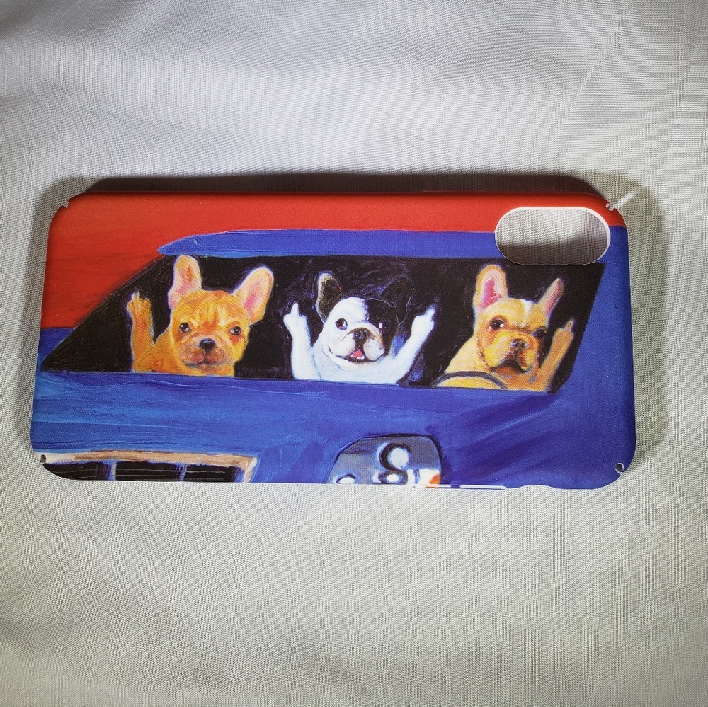 New iPhone X/XS Middle Finger Dogs Hard Case